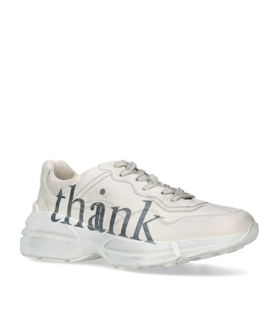 Gucci Rhyton 'think thank' print sneaker