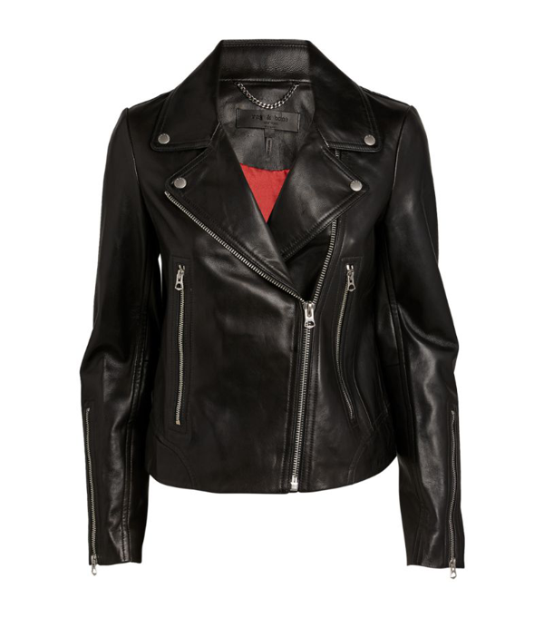 Rag & Bone Women's Disney's Cruella Leather Moto Jacket In Black | ModeSens