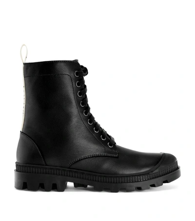 Shop Loewe Leather Combat Boots