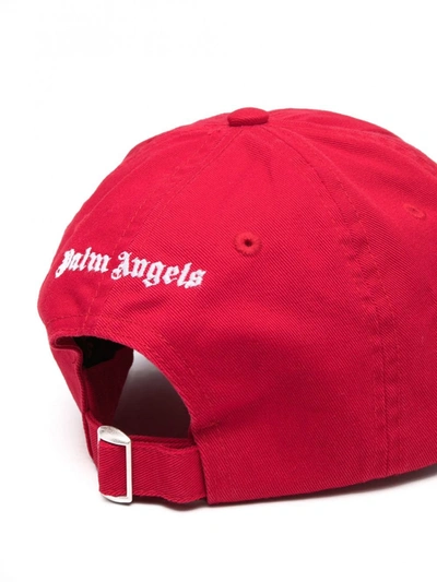 Shop Palm Angels Logo Cap In Red