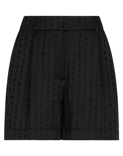 Shop Off-white Woman Shorts & Bermuda Shorts Black Size 8 Acetate, Viscose