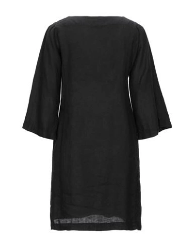 Shop Caliban Woman Short Dress Black Size 10 Linen