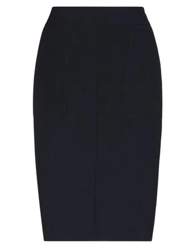 Shop Peserico Midi Skirts In Dark Blue