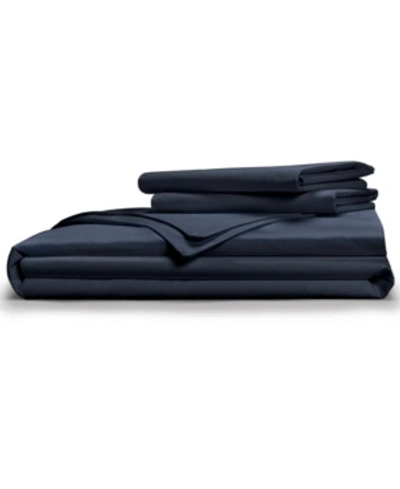 Shop Pillow Guy Luxe Soft & Smooth Duvet Cover Set- Full/queen In Dark Navy