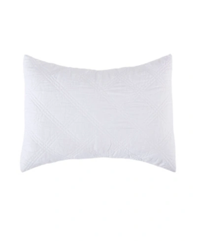 Levtex Washed Linen Quilted Sham, Standard In White