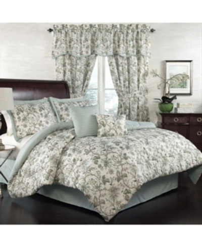 Shop Traditions By Waverly Felicite 6-piece Comforter Set, Queen In Green