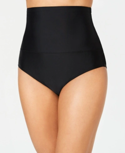 Shop Island Escape High-waist Tummy Control-top Bikini Bottoms, Created For Macy's In Black
