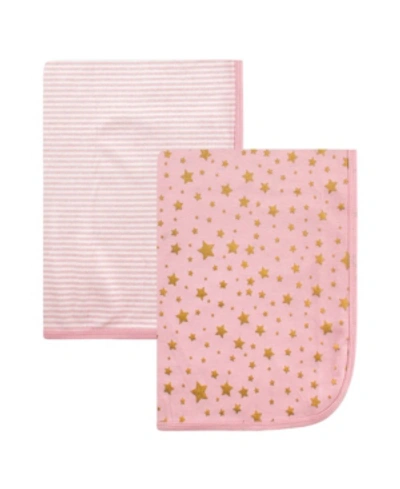 Shop Hudson Baby Swaddle Blanket, 2-pack, One Size In Gold Star
