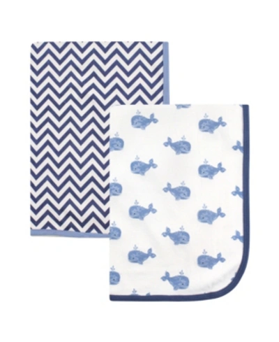 Shop Hudson Baby Swaddle Blanket, 2-pack, One Size In Whale