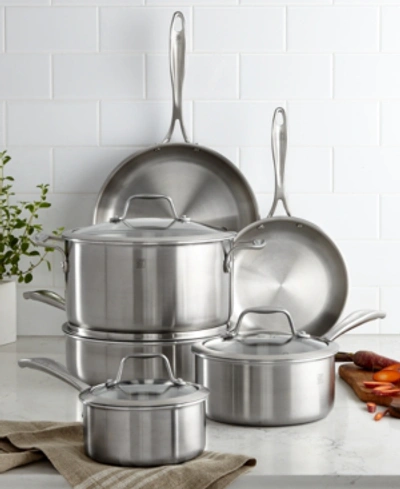 J.a. Henckels Zwilling  Spirit 10-piece Polished Stainless Steel Cookware Set In Stainless Steel