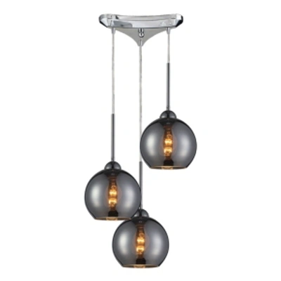 Elk Lighting Cassandra 3 Light Pendant In Polished Chrome In Chrome
