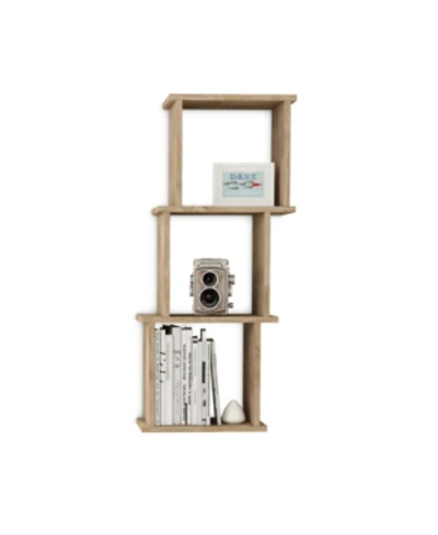 Shop Danya B . 3-horizontal Or Vertical Cube Wall Shelf With Ledges In Beige