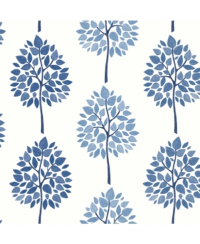 Shop Advantage 20.5" X 369" Tsai Tree Wallpaper In Blue