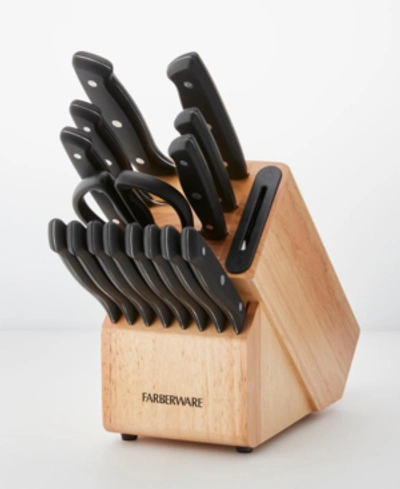 Shop Farberware Edgekeeper 16-pc. Universal Cutlery Block Set In Black