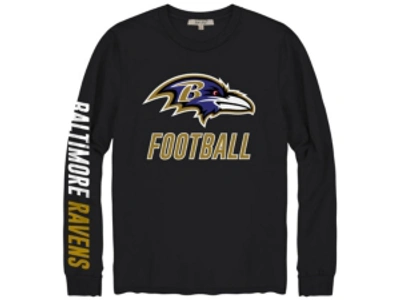 Shop Authentic Nfl Apparel Men's Baltimore Ravens Zone Read Long-sleeve T-shirt In Black