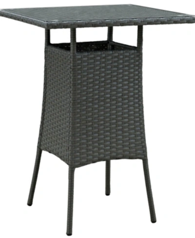 Shop Modway Sojourn Small Outdoor Patio Bar Table In Chocolate In Brown