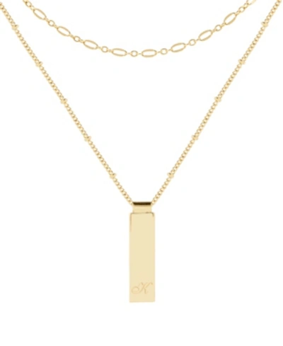 Brook & York 14k Gold Plated Maisie Initial Layering Necklace Set In Gold - K