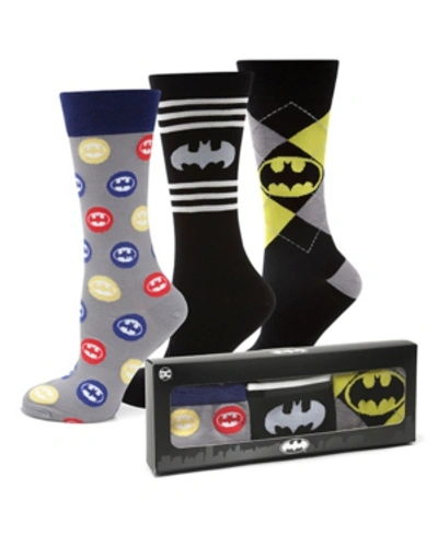 Shop Dc Comics Men's Batman Sock Gift Set, Pack Of 3 In Multi