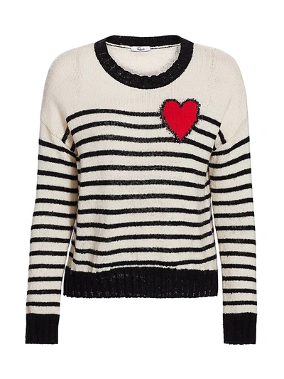 Shop Rails Women's Perci Heart Sweater In Bretton Heart Stripe