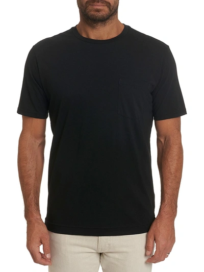 Shop Robert Graham Men's Myles Pocket T-shirt In Black