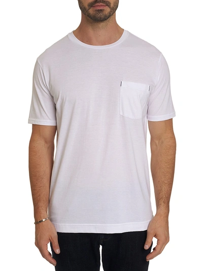 Shop Robert Graham Men's Myles Pocket T-shirt In White