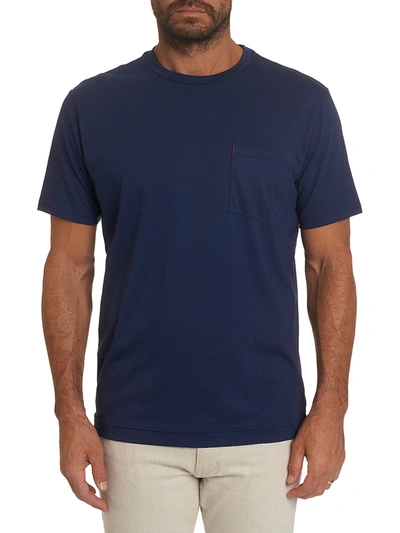 Shop Robert Graham Men's Myles Pocket T-shirt In Navy