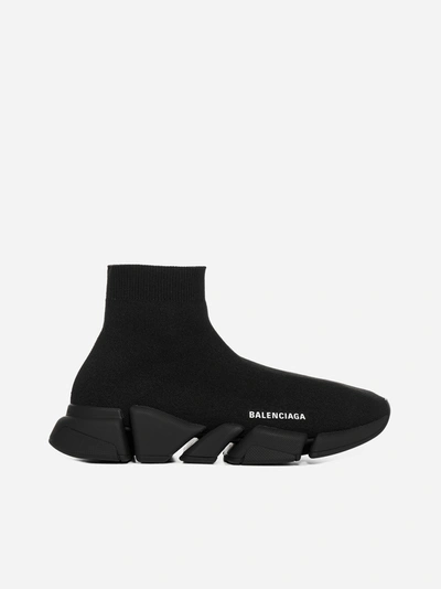 Shop Balenciaga Sneakers Speed 2 In Maglia Stretch In Black