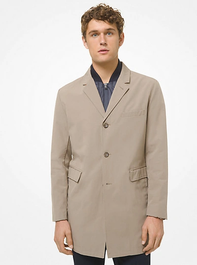 Shop Michael Kors 2-in-1 Cotton Blend Coat In Natural