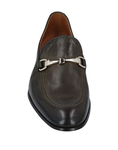 Shop Doucal's Loafers In Dark Green