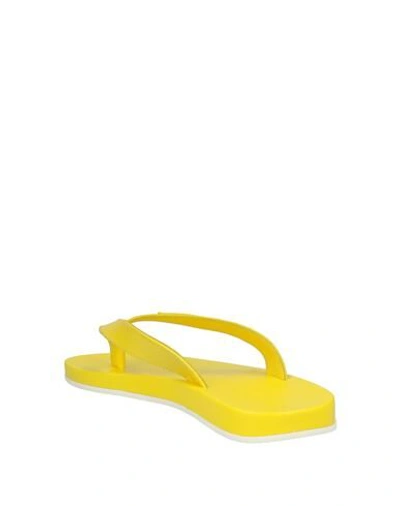 Shop Dolce & Gabbana Toe Strap Sandals In Yellow