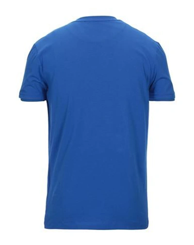 Shop Frankie Morello Man T-shirt Blue Size S Cotton, Elastane
