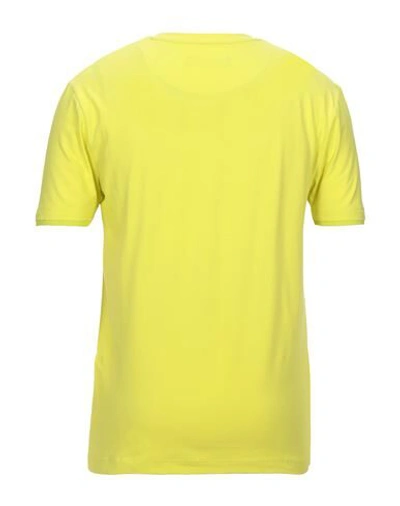 Shop Frankie Morello Man T-shirt Yellow Size S Cotton, Elastane
