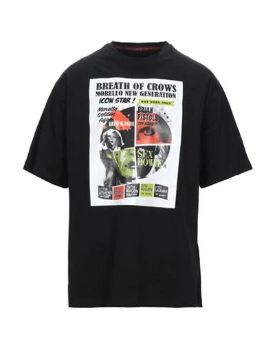 Shop Frankie Morello Man T-shirt Black Size S Cotton