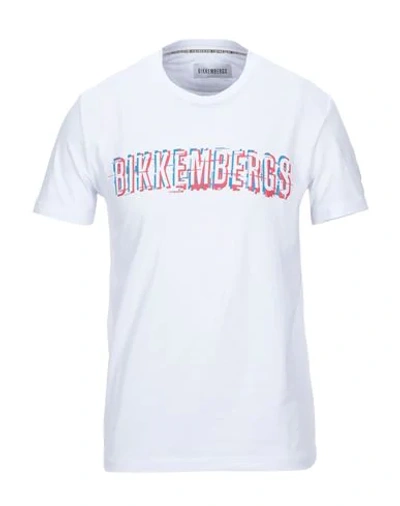 Shop Bikkembergs Man T-shirt White Size Xs Cotton, Elastane