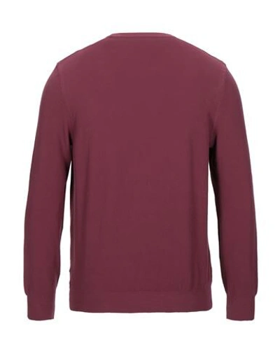 Shop Gran Sasso Man Sweater Burgundy Size 44 Cotton In Red
