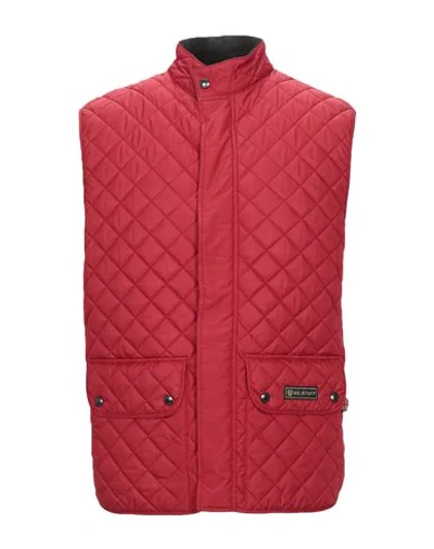 Shop Belstaff Synthetic Down Jackets In Brick Red