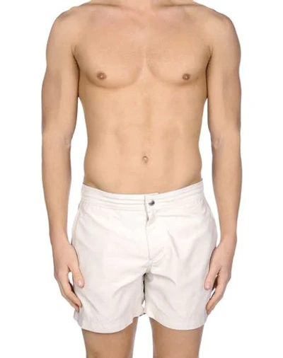 Shop Brunello Cucinelli Swim Trunks In Ivory