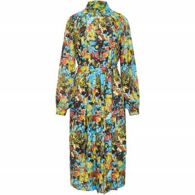 Shop Palones Floral Pleate Detail Shirt Dress