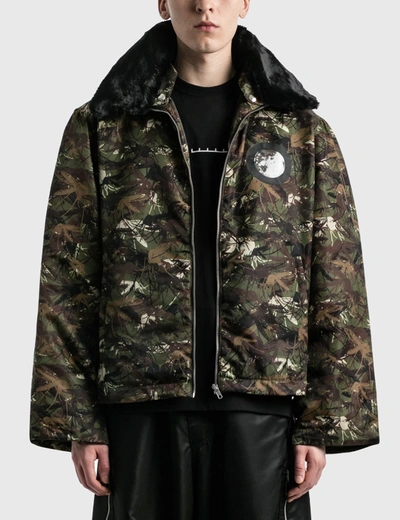 Random Identities Camouflage-print Hooded Jacket In Multicolor
