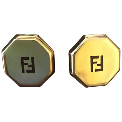 Pre-owned Fendi Gold Metal Cufflinks