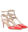 VALENTINO GARAVANI Rockstud Patent Leather Kitten-Heel Pumps