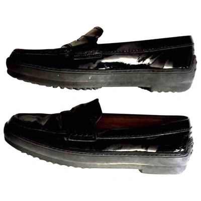 Pre-owned Tod's Black Patent Leather Flats