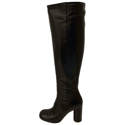 Pre-owned Joseph Leather Boots In Black