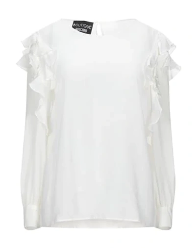Shop Boutique Moschino Blouses In Ivory