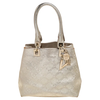 Pre-owned Versace Metallic Gold Leather Tote