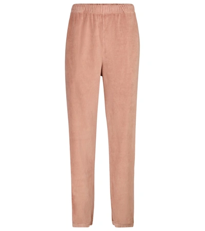 Shop Les Tien Velour Sweatpants In Pink