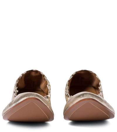 Shop See By Chloé Jane Leather Ballet Flats In Gold