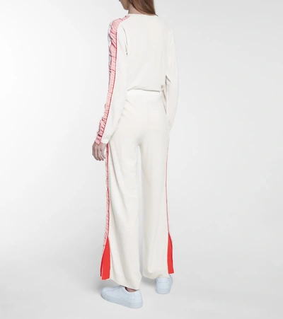 Shop Stella Mccartney Monogram Virgin Wool Sweatpants In White