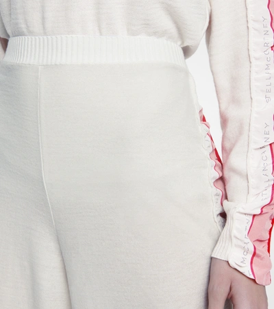 Shop Stella Mccartney Monogram Virgin Wool Sweatpants In White