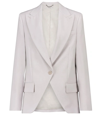 Shop Stella Mccartney Lindsey Wool Blazer In Grey